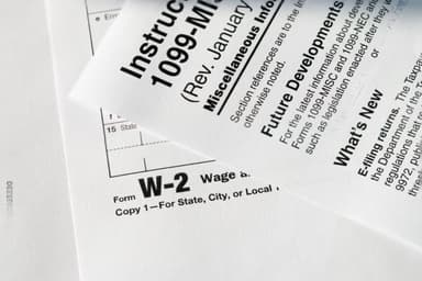 1099-MISC and W-2 tax forms
